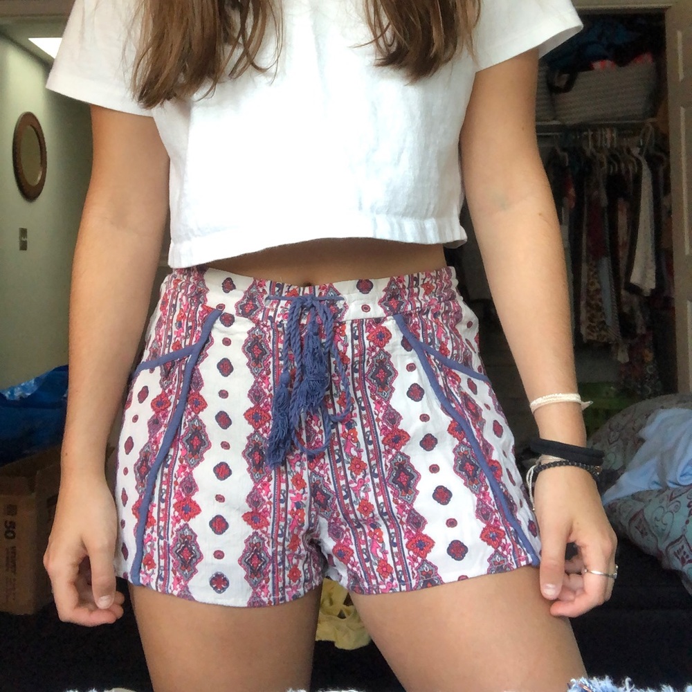Patterned Flowy Shorts